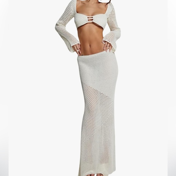 White Knit Set - Picture 2 of 4